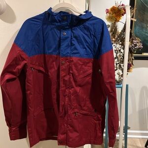 Volcom Men’s Water Resistant Red and Blue Jacket